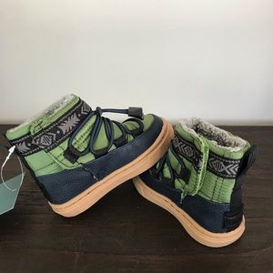 Light Pine Quilted Tiny TOMS Alpine Boots